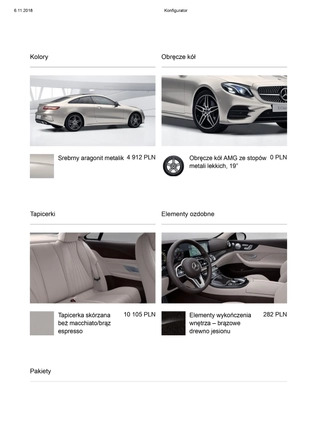 Mercedes-Benz Klasa E cena 185000 przebieg: 116100, rok produkcji 2019 z Jasło małe 781